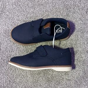 Boys' Navy Dress Shoes with Velcro Strap